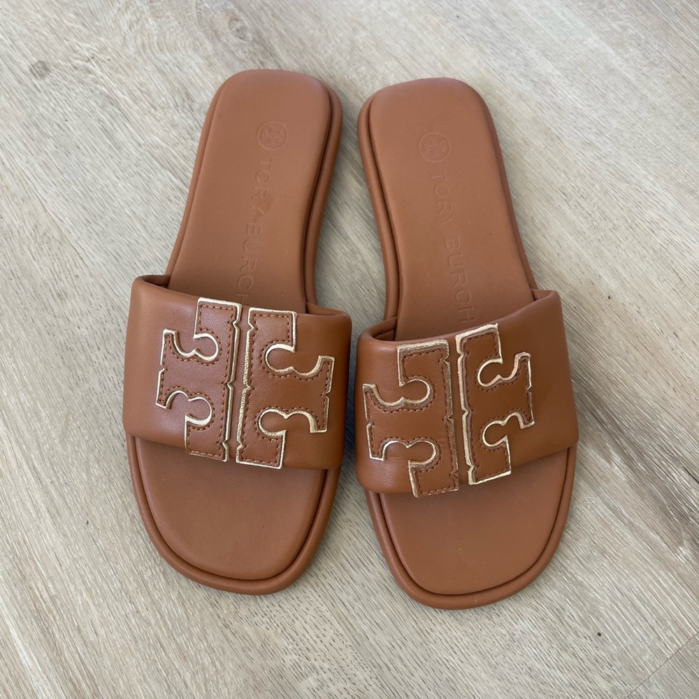 Tory Burch Tan Slide Sandals